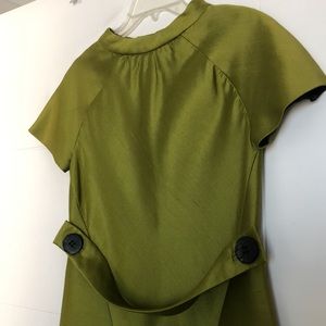 1970s Vintage Avocado Green Dress